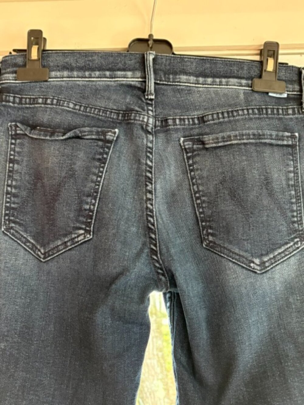 MOTHER size 27x28 Washed Black Denim Jeans